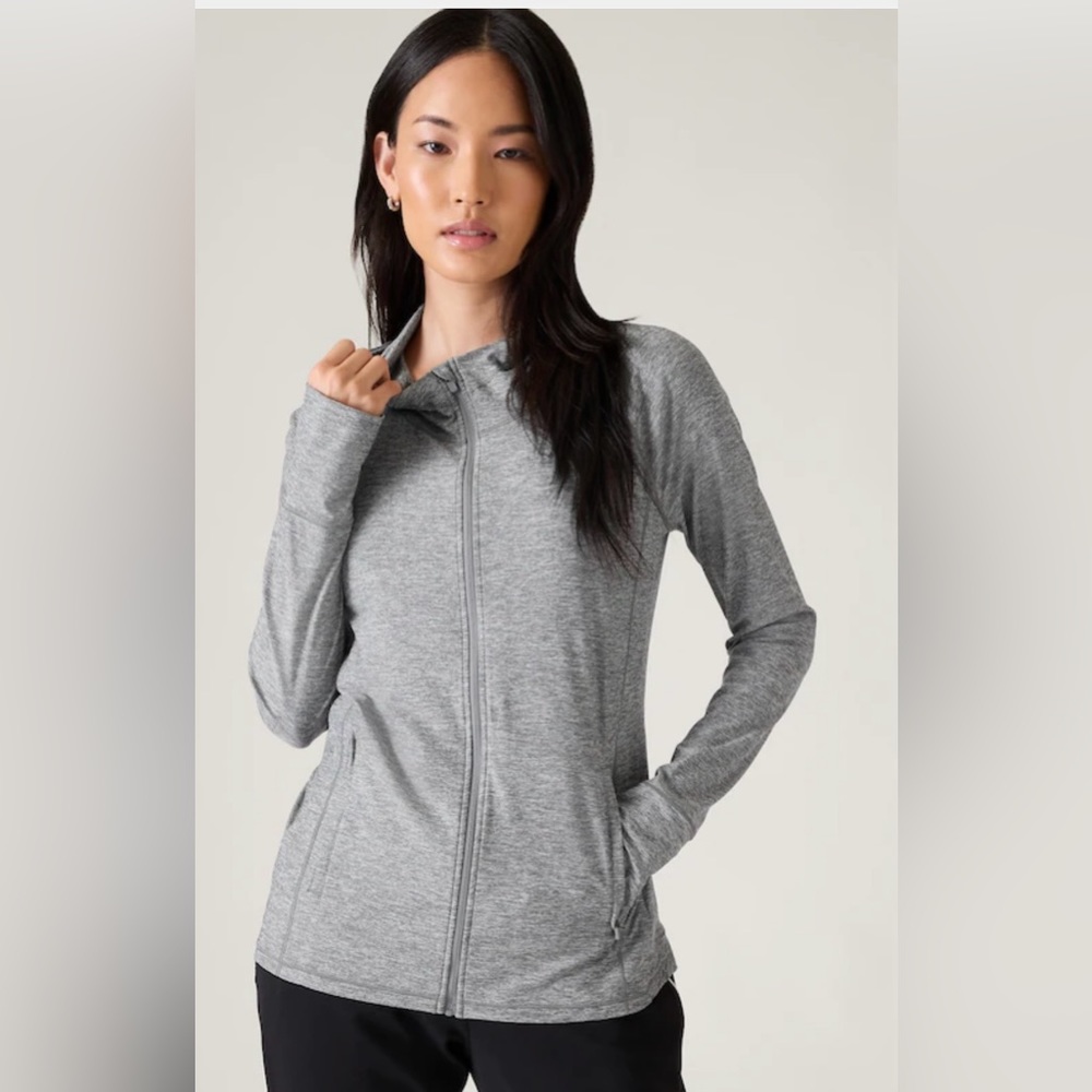 ATHLETA Pacifica Illume Relaxed Jacket Grey Large NEW